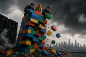Startup team struggling with unstable technology infrastructure while scaling a growing business
