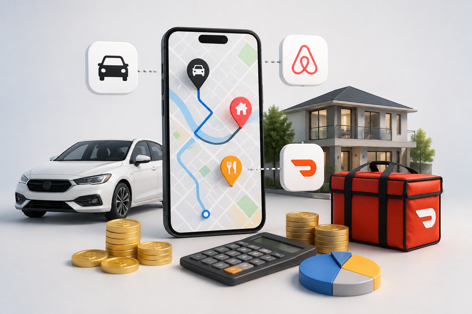 App development cost illustration for building apps like Uber, Airbnb, and DoorDash